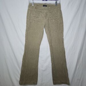 Jacob Ladies Tan Corduroy Flare Bottom Pants 100% Cotton Size 3/4